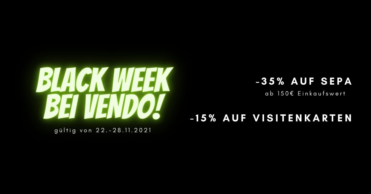 BLACK WEEK bei VENDO!