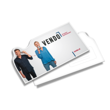 Postkarte Skyline mit Stanzung