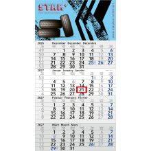 4-Monatskalender Einblatt Budget 4 Schrift modern