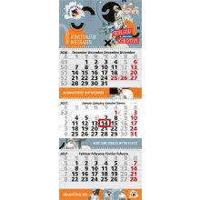 3-Monatskalender Mehrblock Maxi Wire-O 3