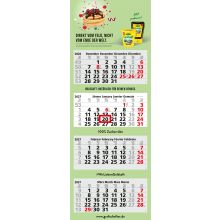 4-Monatskalender Mehrblock Quadro Light 4 mehrsprachig