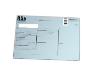 RSa-Etikett maschinenfähig Porto-optimiertes Etikett für RSa Briefe