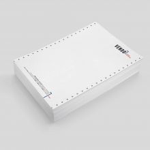 Durchschreibegarnituren à 3 Blatt, A4, 1c/0 SW-Digitaldruck, 80g SD-Papier, trenngeleimt, Produktionszeit: Standard
