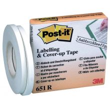 POST-IT® Abdeck- und Beschriftungsband 651R 2 Rollen 4,2mm x 17,7m weiß