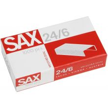 SAX Heftklammern 24/6 1.000 Stück verzinkt silber