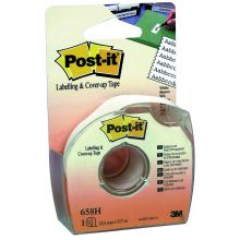 POST-IT® Abdeck- und Beschriftungsband 658H im Handabroller 25,4mm x 17,7m weiß
