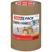 TESA Verpackungsband 51124 3 Stück 50 mm x 66 m braun