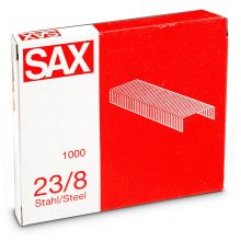 SAX Heftklammern 23/8 1000 Stück Stahl silber