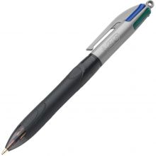 BIC 4-Farb-Druckkugelschreiber 4Colours Grip Pro 0,32 mm schwarz/grau