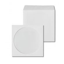 ÖKI CD-Hüllen SK-C25 25 Stück selbstklebend mit Fenster 90g/m² weiß