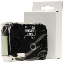 BROTHER Schablonenbandkassette für P-Touch 2,4 cm schwarz auf transparent