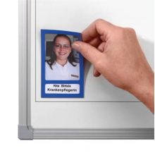FRANKEN Fototasche für Passfoto 5 Stück blau