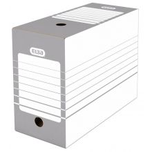 ELBA Archivbox A4 faltbar weiß/grau
