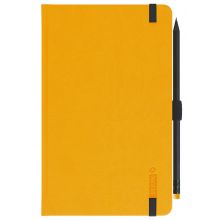 LEYKAM ALPINA Notizbuch G-Notes 110 13 x 21 cm 160 Blatt liniert Hardcover gelb