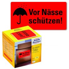 AVERY ZWECKFORM Warnetiketten 7210 200 Etiketten „Vor Nässe schützen!“ 100 x 50 mm neonrot