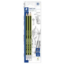 STAEDTLER Bleistift Noris® eco 182 mit Radiertip 3 Stück HB