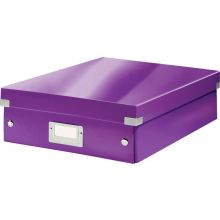 LEITZ Organisationsbox Click & Store Mittel mit Deckel violett-metallic