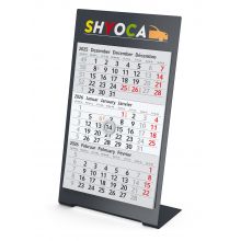 Tischkalender Desktop 3 Color Metallaufsteller farbbeschichtet