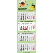 4-Monatskalender Mehrblock Quadro Light 4 mehrsprachig