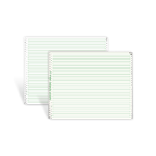 Tabellierpapier 1/6" grün einfach 375 x 304,8 mm 